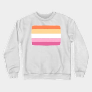 crayon pride flags: lesbian Crewneck Sweatshirt
